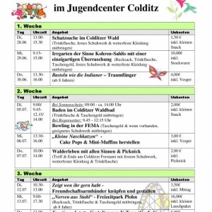 Sommerferien im Jugendcenter Colditz