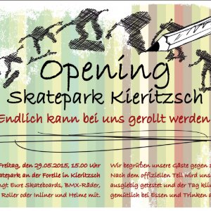 Der kleine Flyer zur Eru00f6ffnung...