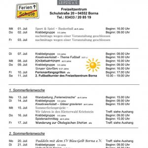 Sommerferienprogramm online!